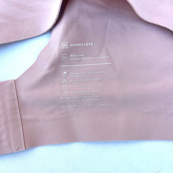 Honeylove Set Bras 3X Blush Maroon Fig Black Big Chest Comfort V-Neck Silhouette - Picture 5 of 8